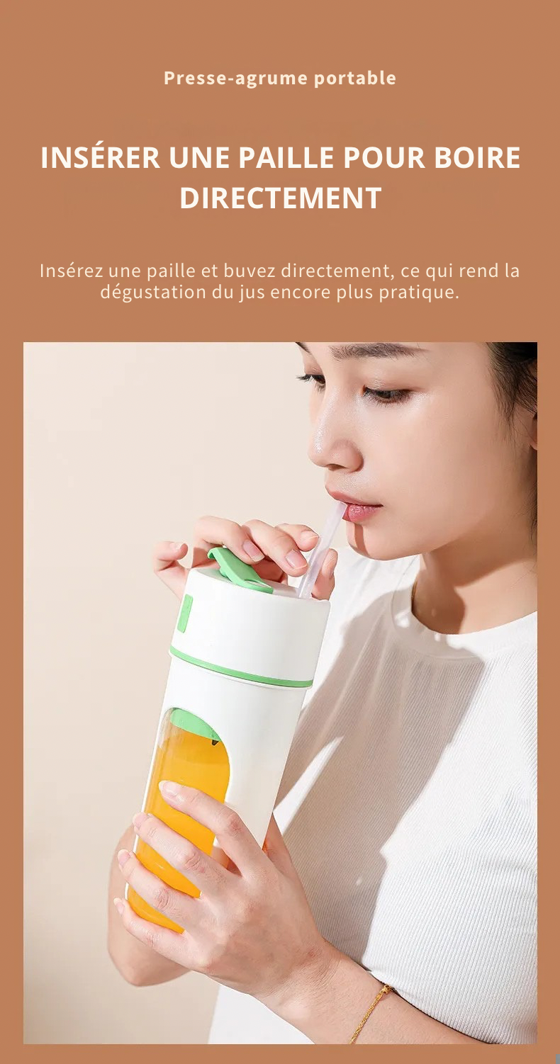 Mixeur Portable USB – Blender & Presse-Agrumes Sans Fil