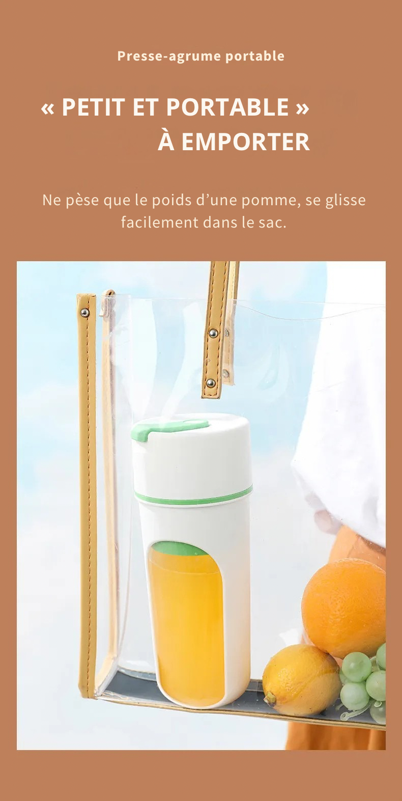 Mixeur Portable USB – Blender & Presse-Agrumes Sans Fil